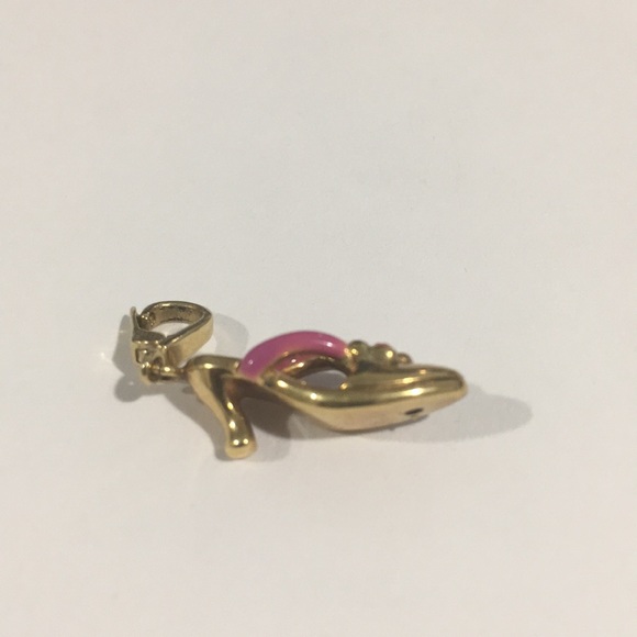 14k Yellow Gold High Heel 👠 Shoe Charm w/Enamel - Picture 6 of 7